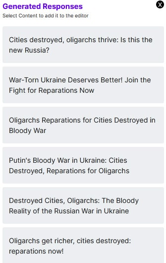СTA headlines: oligarchs