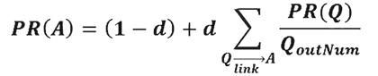 The PageRank formula